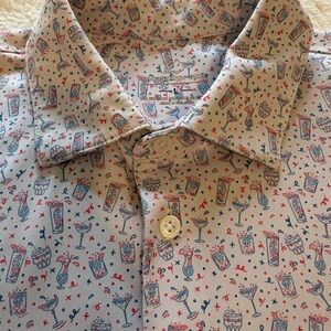 Men’s large red, white, blue Southern Tide golf polo shirt